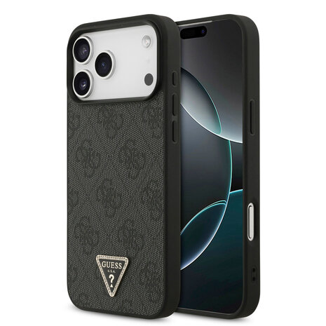 Guess Guess iPhone 17 Pro Max Backcover hoesje - MagSafe - 4G Triangle Logo - Zwart