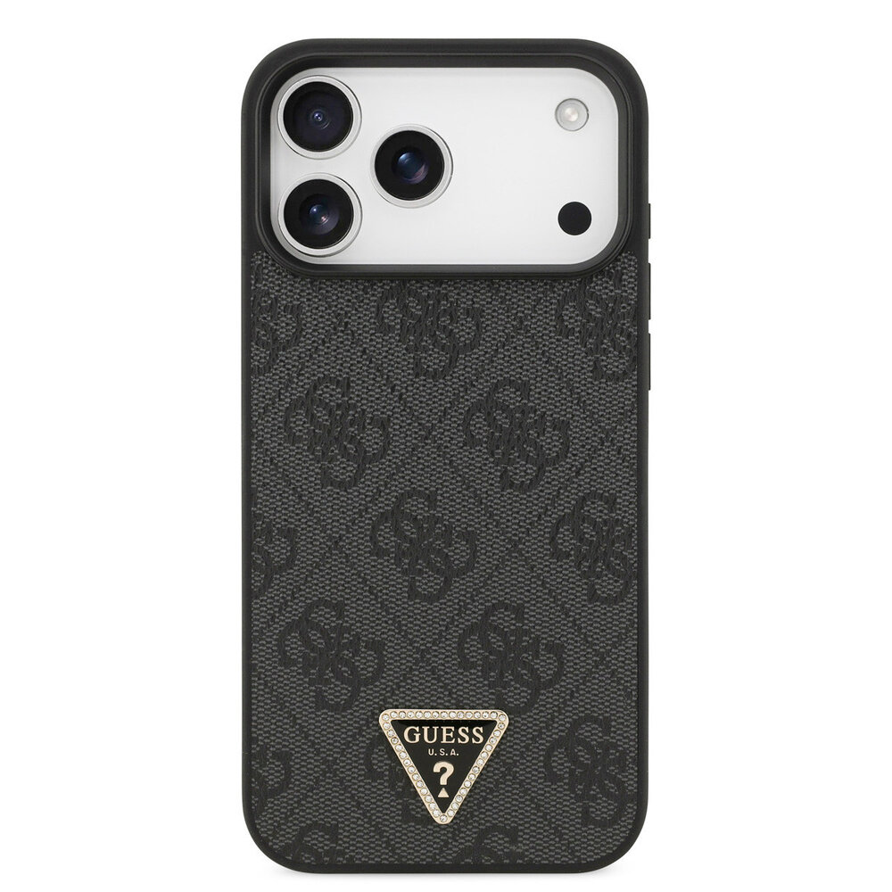 Guess Guess iPhone 17 Pro Max Back-Cover hul - MagSafe - 4G Triangle Logo - Schwarz Guess Guess iPhone 17 Pro Max Back-Cover hul - MagSafe - 4G Triangle Logo - Schwarz