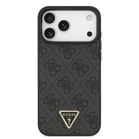 Guess Guess iPhone 17 Pro Max Back cover coque - Noir - MagSafe - 4G Triangle Logo