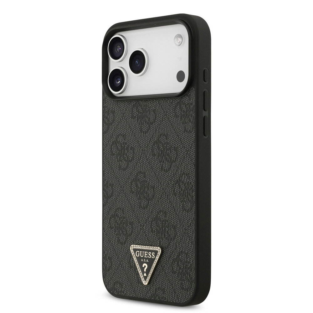 Guess Guess iPhone 17 Pro Max Backcover hoesje - MagSafe - 4G Triangle Logo - Zwart
