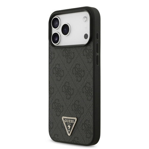 Guess Guess iPhone 17 Pro Max/iPhone 18 Pro Max Coque arrière MagSafe 4G logo triangulaire - Noir