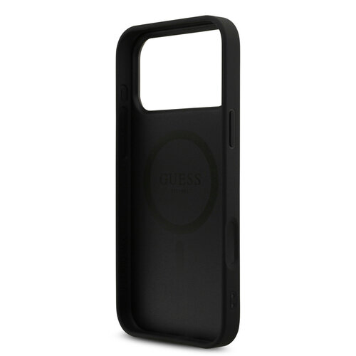 Guess Guess iPhone 17 Pro Max/iPhone 18 Pro Max Coque arrière MagSafe 4G logo triangulaire - Noir
