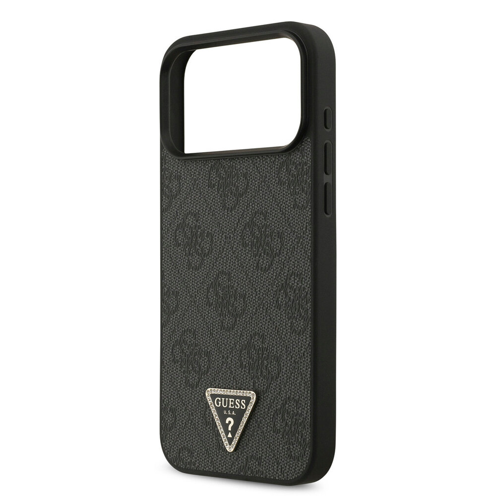 Guess Guess iPhone 17 Pro Max Back cover coque - Noir - MagSafe - 4G Triangle Logo