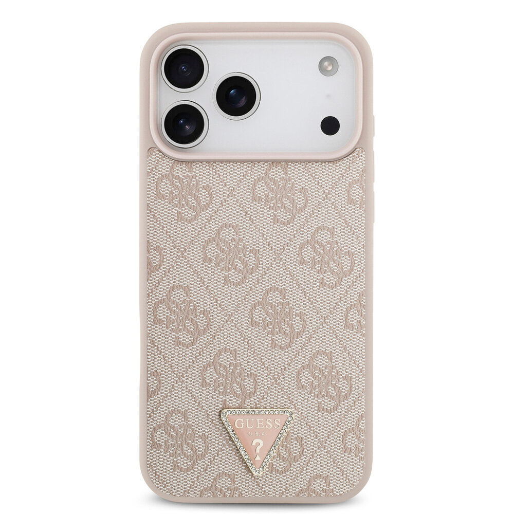 Guess Guess iPhone 17 Pro Max Back cover coque - Rose - MagSafe - 4G Triangle Logo
