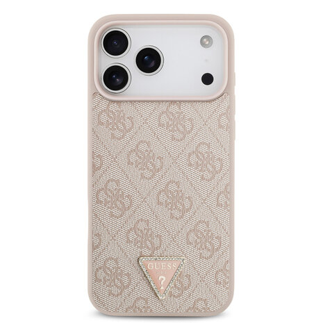 Guess Guess iPhone 17 Pro Max Backcover hoesje - MagSafe - 4G Triangle Logo - Roze
