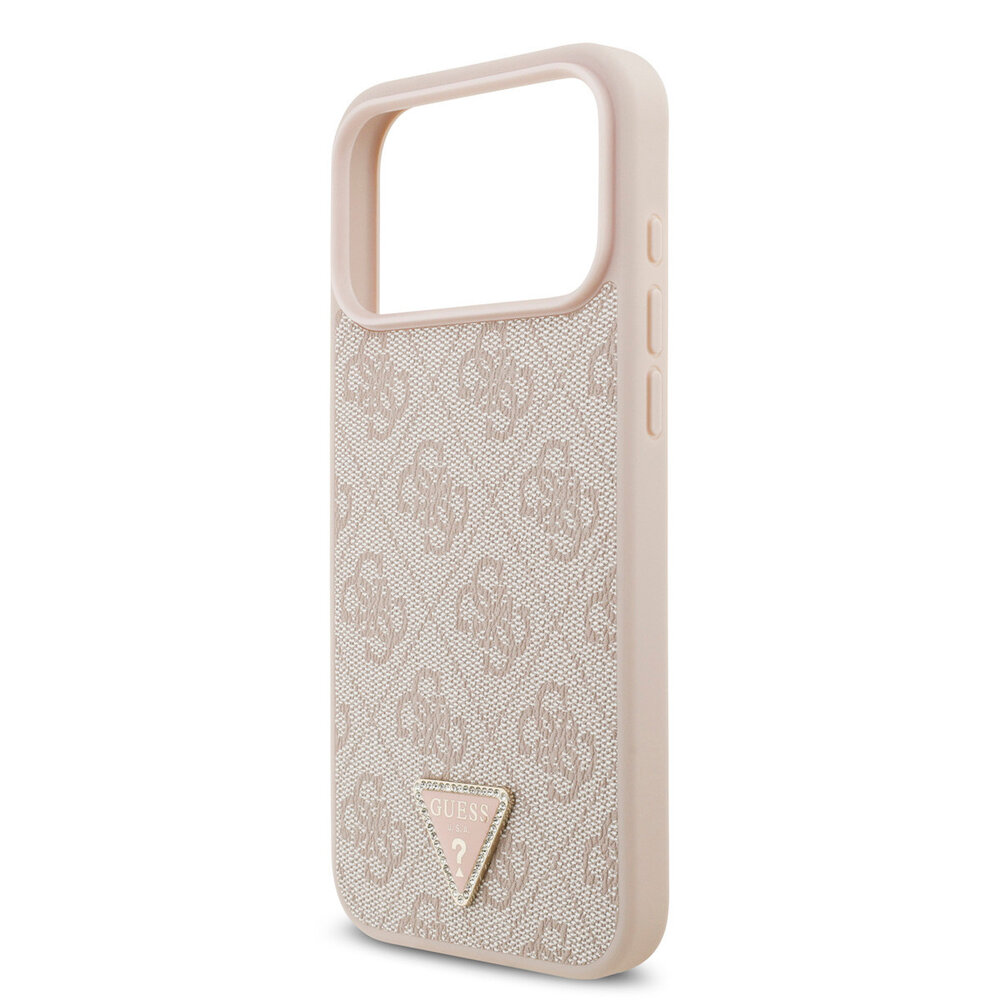 Guess Guess iPhone 17 Pro Max Backcover hoesje - MagSafe - 4G Triangle Logo - Roze