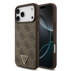 Guess iPhone 17 Pro Max Backcover hoesje - MagSafe - 4G Triangle Logo - Bruin