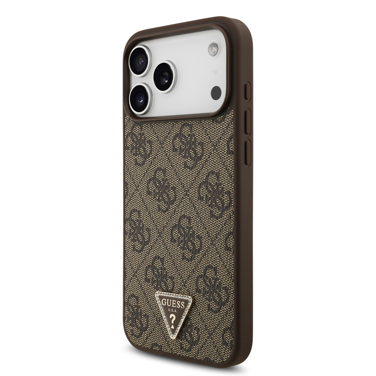 Guess Guess iPhone 17 Pro Max Backcover hoesje - MagSafe - 4G Triangle Logo - Bruin, foto 2 van 6