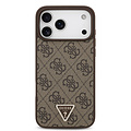 Guess Guess iPhone 17 Pro Max/iPhone 18 Pro Max Coque arrière MagSafe 4G logo triangulaire - Marron