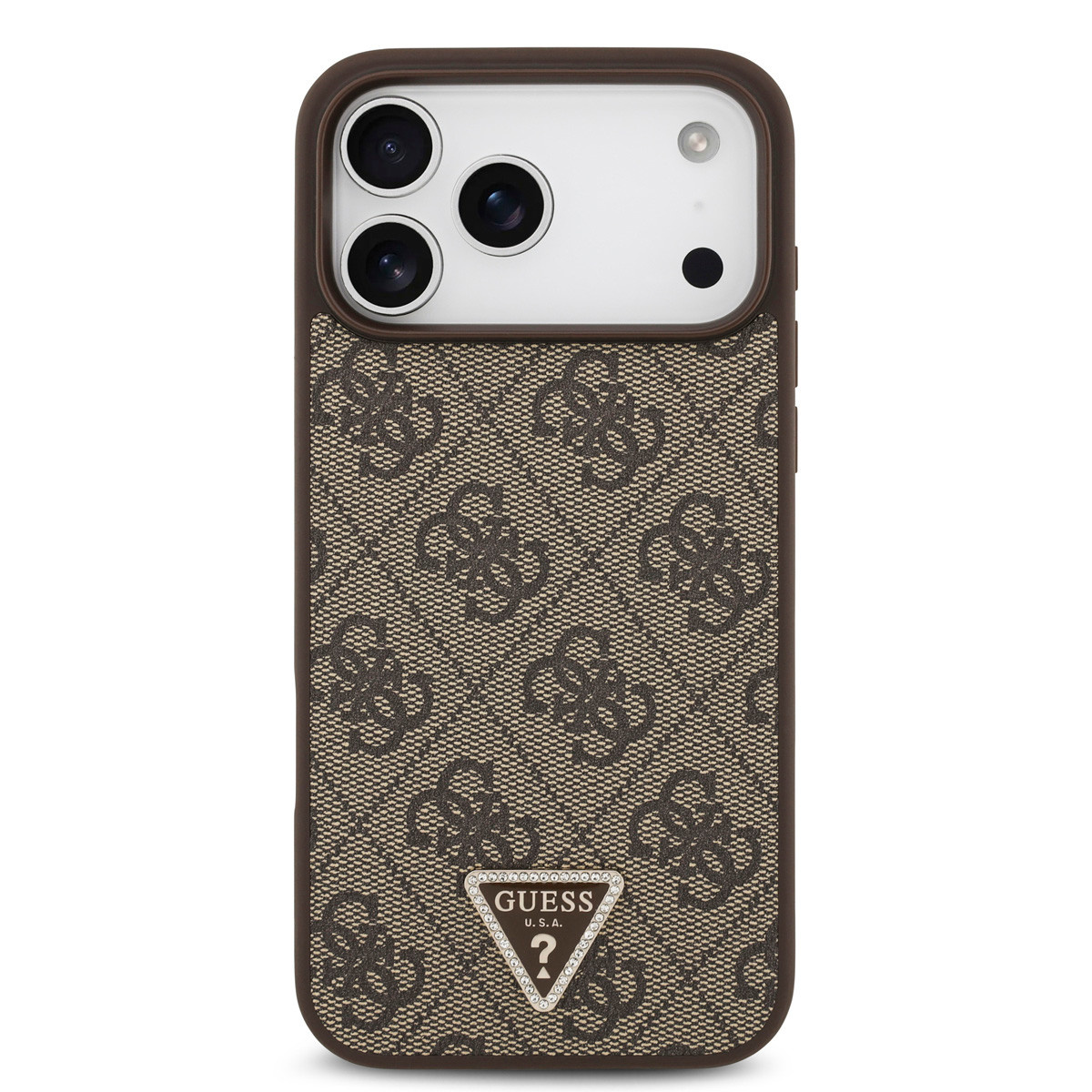 Guess Guess iPhone 17 Pro Max Backcover hoesje - MagSafe - 4G Triangle Logo - Bruin, foto 3 van 6