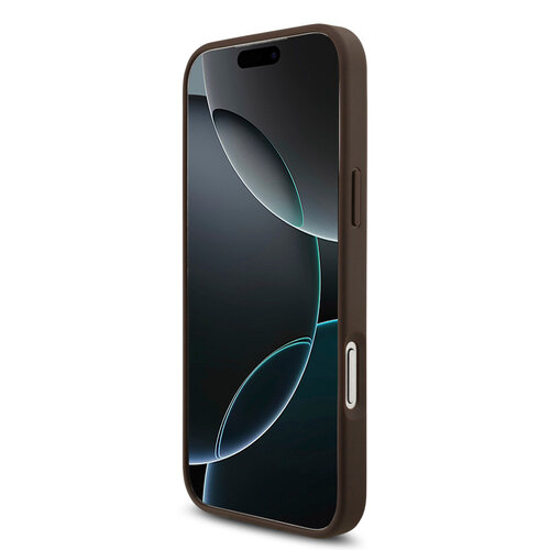 Guess Guess iPhone 17 Pro Max/iPhone 18 Pro Max Coque arrière MagSafe 4G logo triangulaire - Marron