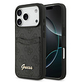Guess Guess iPhone 17 Pro/iPhone 18 Pro Handyhülle Kartenfach Schriftzug aus Metall - Schwarz