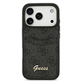Guess Guess iPhone 17 Pro/iPhone 18 Pro Coque arrière Compartiment pour carte Logo manuscrit métallique - Noir