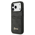 Guess Guess iPhone 17 Pro/iPhone 18 Pro Handyhülle Kartenfach Schriftzug aus Metall - Schwarz
