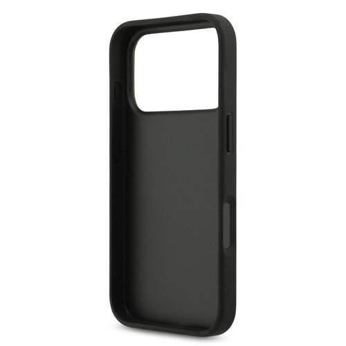 Guess Guess iPhone 17 Pro/iPhone 18 Pro Handyhülle Kartenfach Schriftzug aus Metall - Schwarz