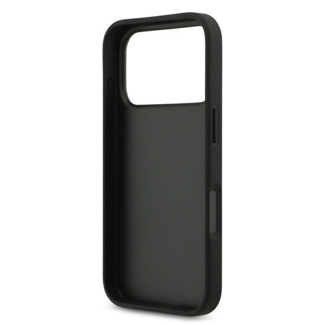 Guess Guess iPhone 17 Pro Back cover case - With Cardslot - Script Metal Logo - Black