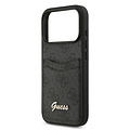 Guess Guess iPhone 17 Pro/iPhone 18 Pro Handyhülle Kartenfach Schriftzug aus Metall - Schwarz