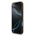 Guess Guess iPhone 17 Pro/iPhone 18 Pro Coque arrière Compartiment pour carte Logo manuscrit métallique - Marron