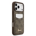 Guess Guess iPhone 17 Pro/iPhone 18 Pro Handyhülle Kartenfach Schriftzug aus Metall - Braun