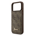Guess Guess iPhone 17 Pro/iPhone 18 Pro Handyhülle Kartenfach Schriftzug aus Metall - Braun