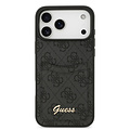 Guess Guess iPhone 17 Pro Max/iPhone 18 Pro Max Handyhülle Kartenfach Schriftzug aus Metall - Schwarz