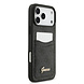 Guess Guess iPhone 17 Pro Max Back cover coque - Noir - With Cardslot - Script Metal Logo