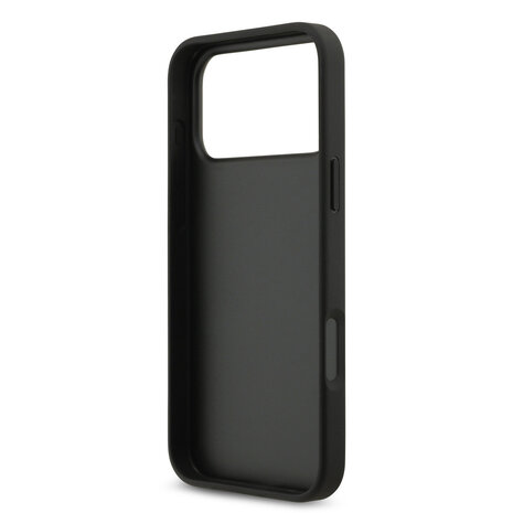 Guess Guess iPhone 17 Pro Max Back-Cover hul - With Cardslot - Script Metal Logo - Schwarz