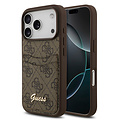 Guess Guess iPhone 17 Pro Max/iPhone 18 Pro Max Coque arrière Compartiment pour carte Logo manuscrit métallique - Marron