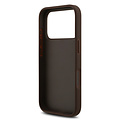 Guess Guess iPhone 17 Pro Max/iPhone 18 Pro Max Handyhülle Kartenfach Schriftzug aus Metall - Braun