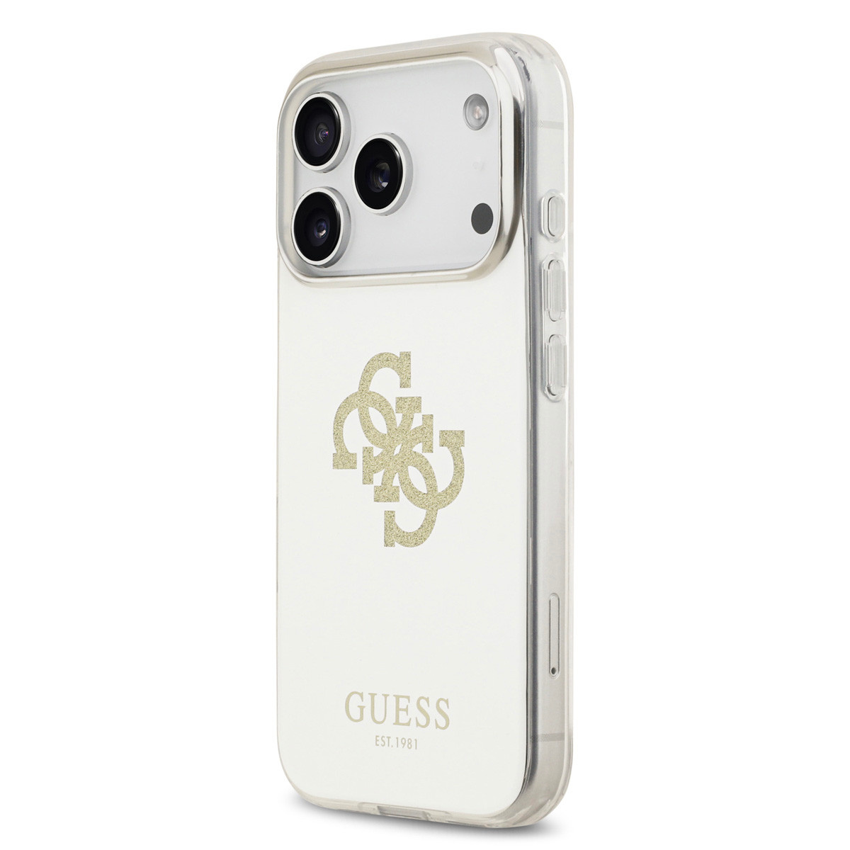 Guess Guess iPhone 17 Pro Backcover hoesje - MagSafe - Mirror Case With Big 4G Glittern Logo - Goud, foto 2 van 6