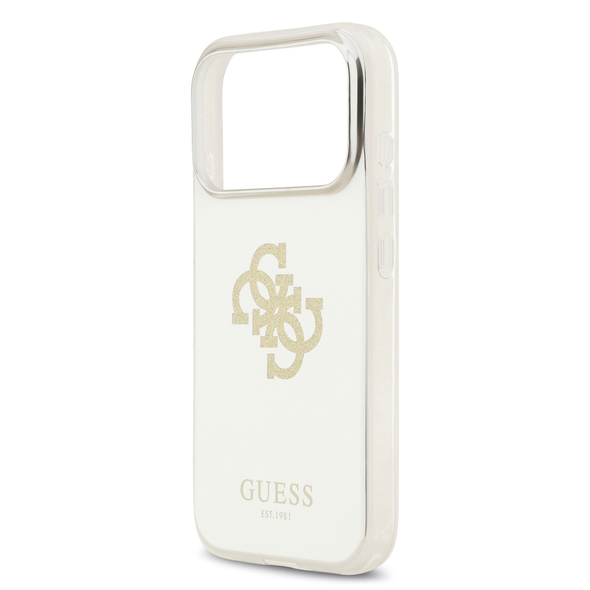 Guess Guess iPhone 17 Pro Backcover hoesje - MagSafe - Mirror Case With Big 4G Glittern Logo - Goud, foto 5 van 6