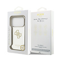 Guess Guess iPhone 17 Pro/iPhone 18 Pro Coque arrière MagSafe Finition miroir avec grand logo 4G à paillettes - Doré