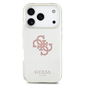 Guess Guess iPhone 17 Pro/iPhone 18 Pro Handyhülle MagSafe Spiegeloberfläche mit großem 4G-Glitzerlogo - Rosa