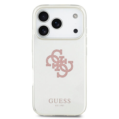 Guess Guess iPhone 17 Pro Back cover coque - Rose - MagSafe - Mirror Case With Big 4G Glittern Logo