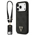 Guess iPhone 17 Pro Back cover coque - Noir - MagSafe With Crossbody Lanyard - 4G Triangle Logo