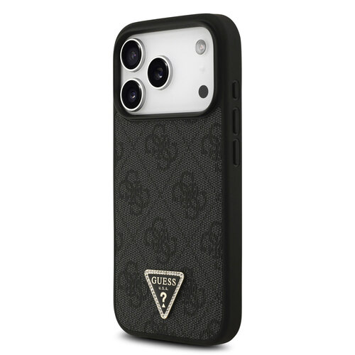 Guess Guess iPhone 17 Pro/iPhone 18 Pro Coque arrière MagSafe cordon bandoulière 4G logo triangulaire - Noir