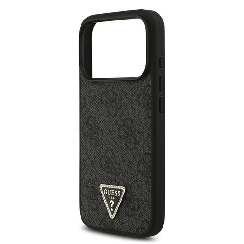 Guess Guess iPhone 17 Pro/iPhone 18 Pro Coque arrière MagSafe cordon bandoulière 4G logo triangulaire - Noir