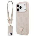 Guess Guess iPhone 17 Pro/iPhone 18 Pro Handyhülle MagSafe Crossbody-Trageband 4G dreieckiges Logo - Rosa