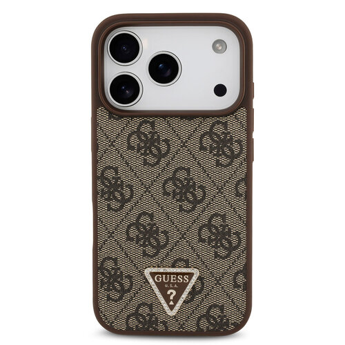 Guess Guess iPhone 17 Pro/iPhone 18 Pro Handyhülle MagSafe Crossbody-Trageband 4G dreieckiges Logo - Braun