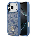 Guess Guess iPhone 17 Pro/iPhone 18 Pro Coque arrière MagSafe Logo 4G en strass - Bleu