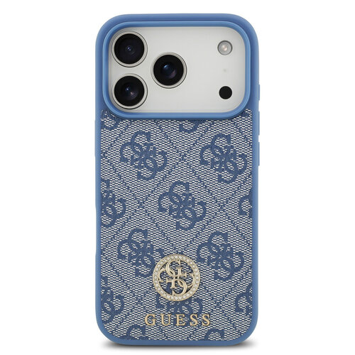 Guess Guess iPhone 17 Pro/iPhone 18 Pro Handyhülle MagSafe 4G-Logo mit Strass - Blau