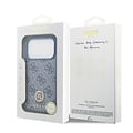 Guess Guess iPhone 17 Pro/iPhone 18 Pro Handyhülle MagSafe 4G-Logo mit Strass - Blau