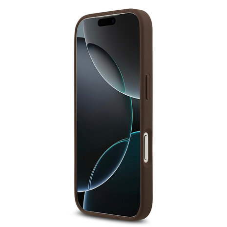 Guess Guess iPhone 17 Pro Back cover case - MagSafe - 4G Strass Logo - Brown