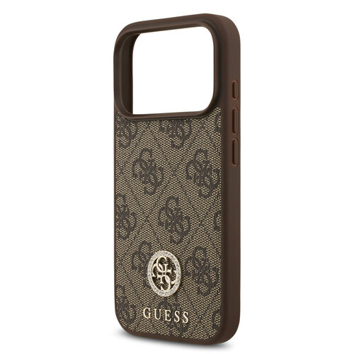 Guess Guess iPhone 17 Pro/iPhone 18 Pro Handyhülle MagSafe 4G-Logo mit Strass - Braun