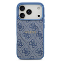 Guess Guess iPhone 17 Pro/iPhone 18 Pro Handyhülle MagSafe PU-Kunstleder Klassisches 4G-Logo - Blau