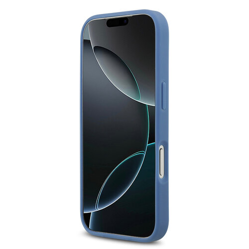 Guess Guess iPhone 17 Pro/iPhone 18 Pro Coque arrière MagSafe similicuir PU Logo 4G classique - Bleu
