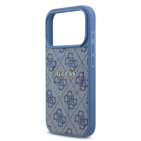 Guess Guess iPhone 17 Pro Backcover hoesje - Magsafe PU Leather - 4G Classic Logo - Blauw Guess Guess iPhone 17 Pro Backcover hoesje - Magsafe PU Leather - 4G Classic Logo - Blauw