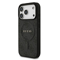 Guess Guess iPhone 17 Pro/iPhone 18 Pro Coque arrière MagSafe similicuir PU Logo 4G classique - Noir