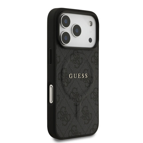 Guess Guess iPhone 17 Pro/iPhone 18 Pro Handyhülle MagSafe PU-Kunstleder Klassisches 4G-Logo - Schwarz