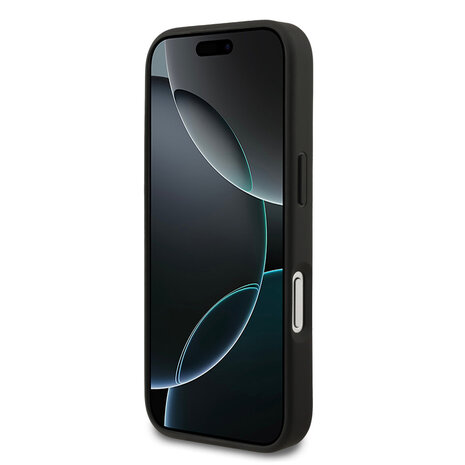 Guess Guess iPhone 17 Pro Back cover coque - Noir - Magsafe PU Leather - 4G Classic Logo